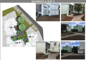 Espaces publics TRAMES - Groupe d'habitation Terre rouge